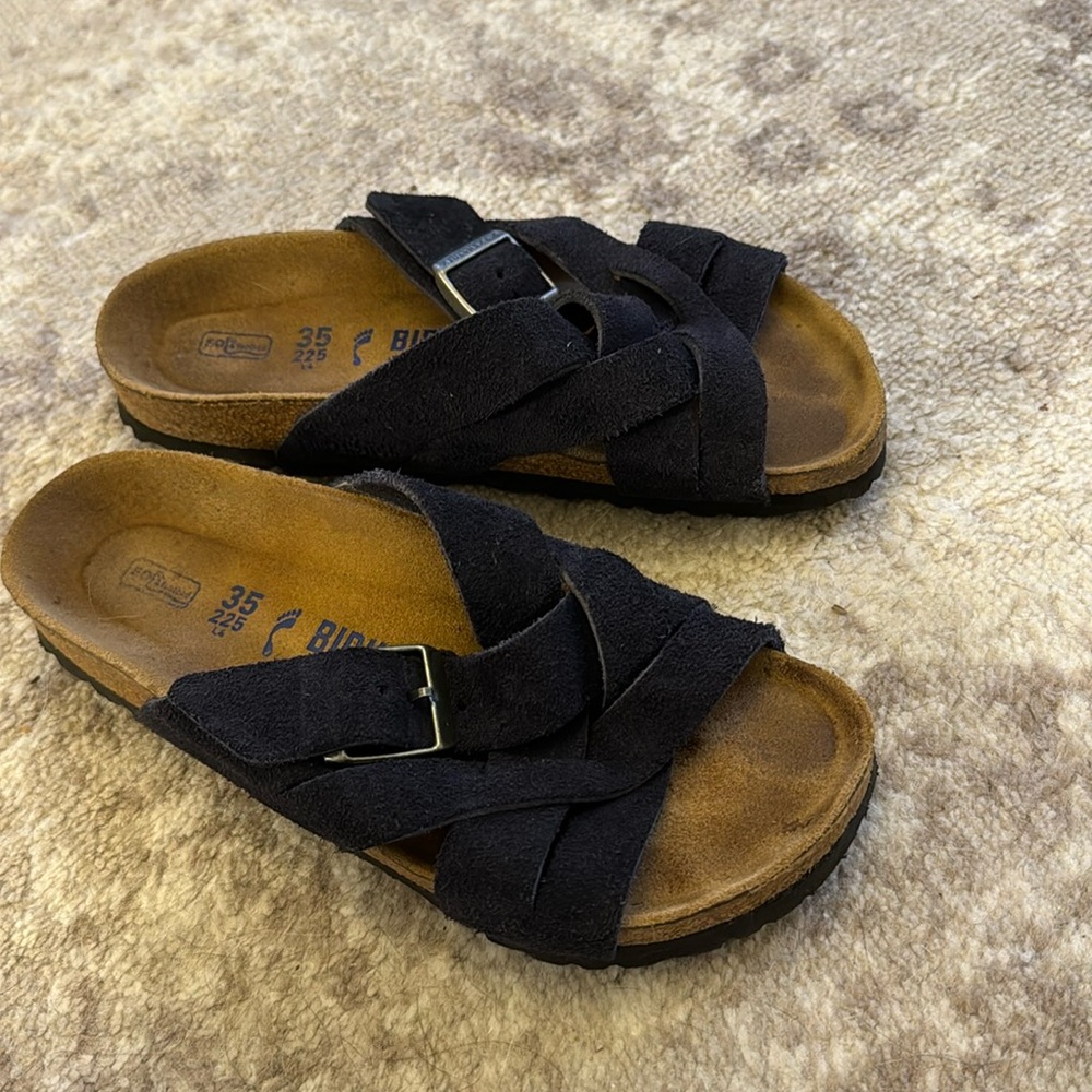 Birkenstock Lugano Suede Soft Footbed